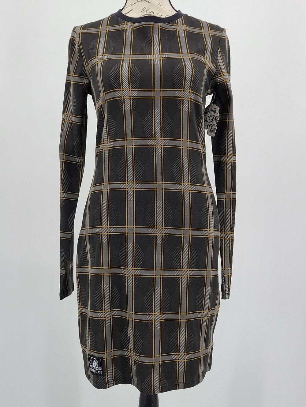 Lurking Class Plaid Shadow Coffin Skater Dress Size Medium